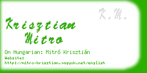 krisztian mitro business card