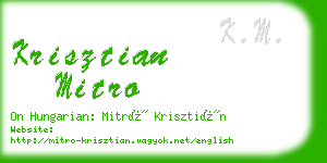 krisztian mitro business card